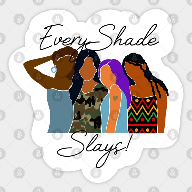 African American Best Friends Girlfriends Sisters Melanin Sticker by blackartmattersshop